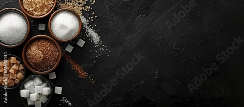 Top view of sugar bowls, on...