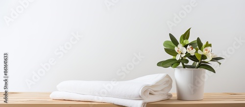 A white table with clean wh...