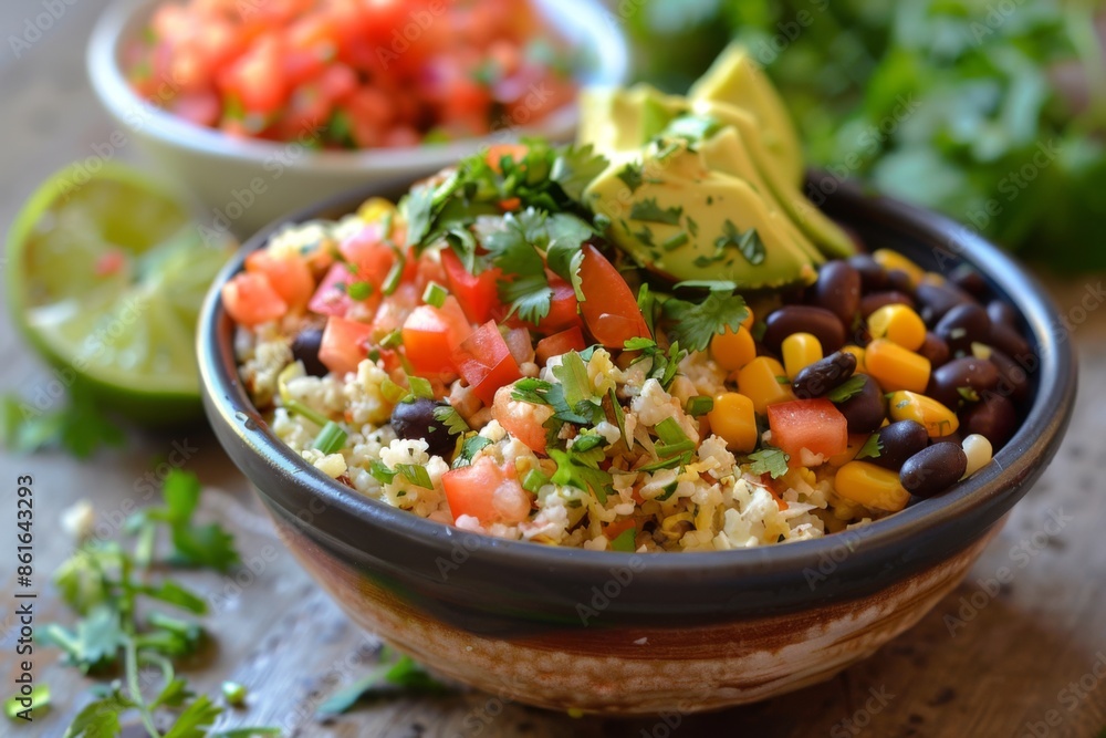 Cauliflower rice burrito bowl Cauliflower rice burrito bowl