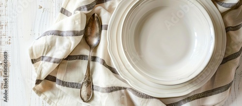 White table indoors with an...