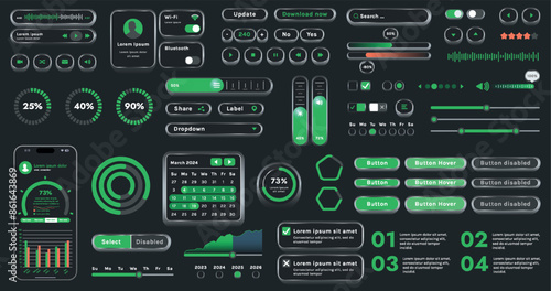 The image shows the interface of a modern app or web application used to track finances or plan events. Basic elements include a set of buttons, menus, and options.