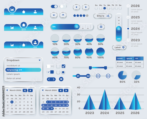 The image shows the interface of a modern app or web application used to track finances or plan events. Basic elements include a set of buttons, menus, and options.