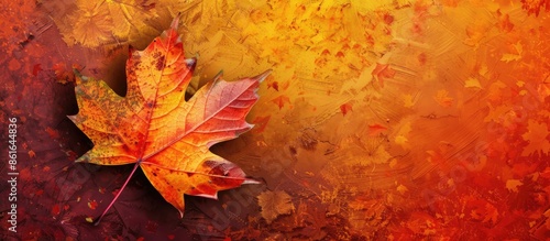 Maple leaf in vibrant autum...
