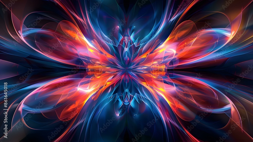 Colorful abstract fractal flower Colorful abstract fractal flower