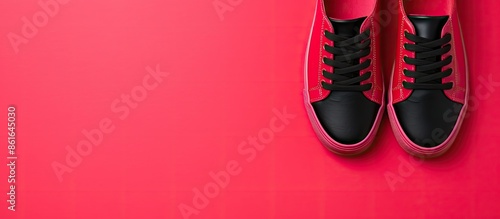Flat lay featuring black sn...