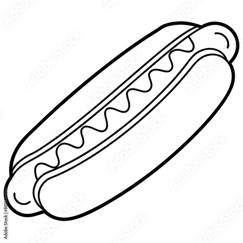 For younger children, use thicker lines when coloring. hotdog colouring sheet
