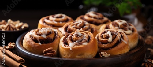 Cinnamon rolls served at ho...