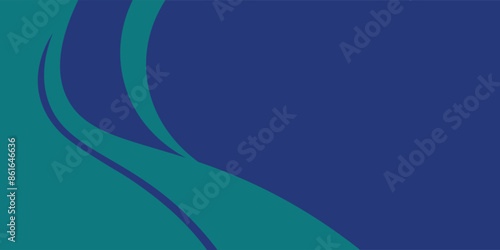 blue business banner background with dynamic curve