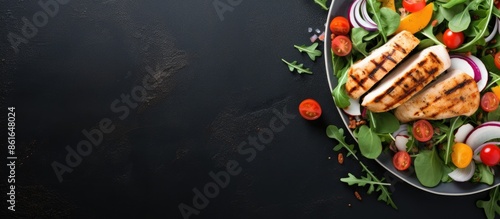 Top view of a healthy menu ...