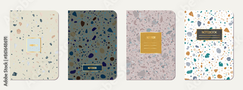 Notepad cover design. Terrazzo abstract © Begin Again