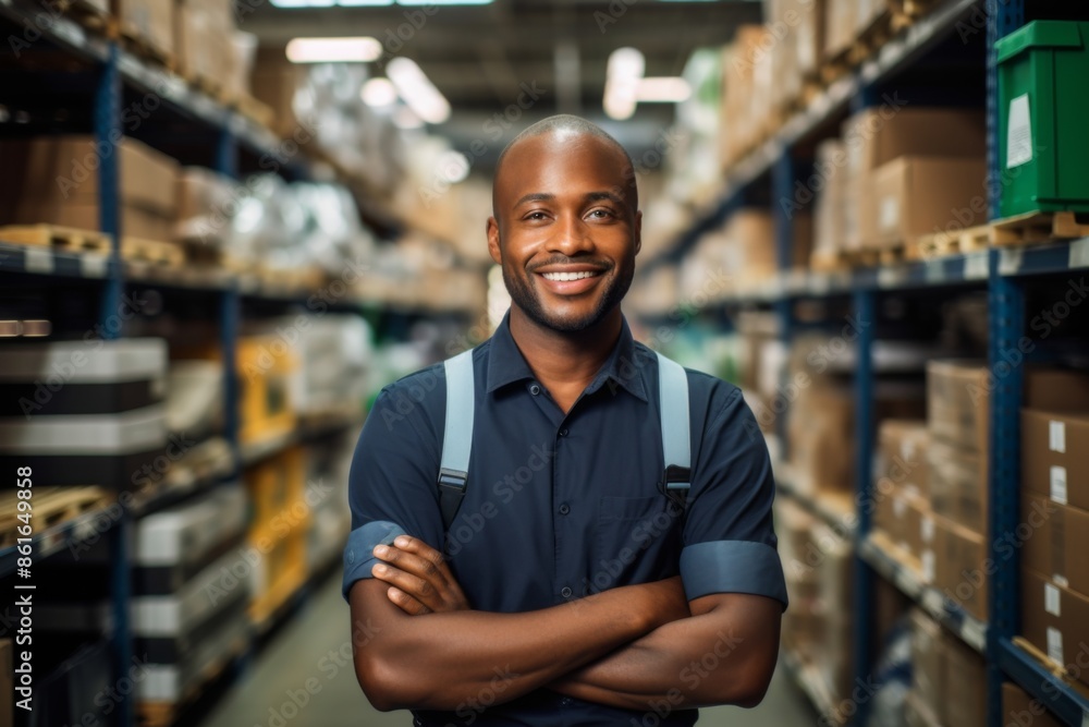 Portrait of a smiling middle aged male worker in tool shop Portrait of a smiling middle aged male worker in tool shop