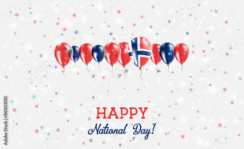 Norway Independence Day Sparkling Patriotic photo