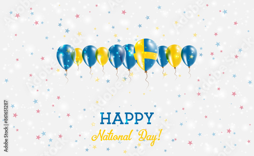 Sweden Independence Day Sparkling Patriotic