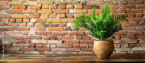 artificial green plant in a...