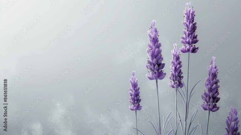 Fototapeta premium Lavender Stems Against Soft Background