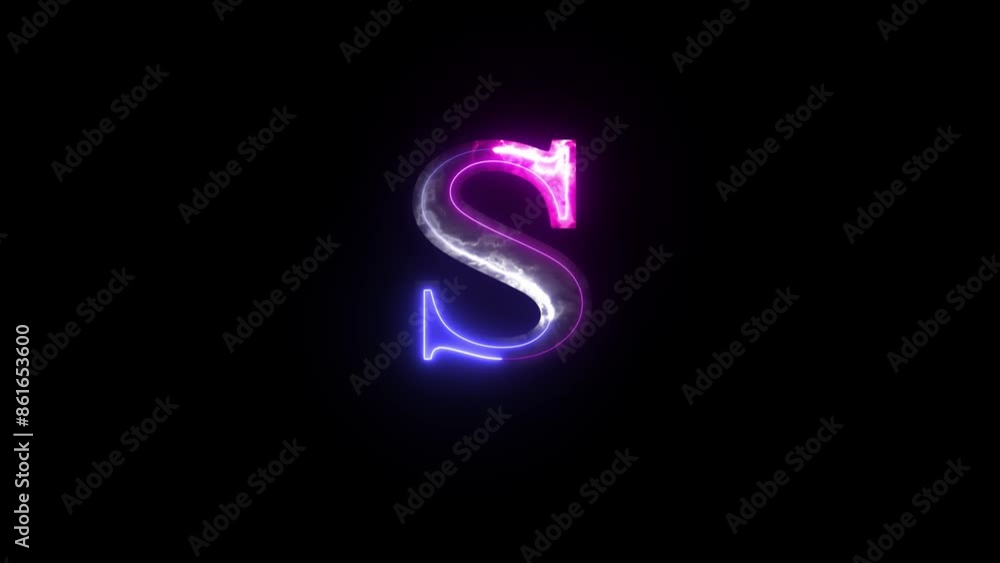 Glowing neon alphabet S .Educational concept with neon letter S. Shine text S the best digital symbol and 3d render. Glowing neon alphabet S .Educational concept with neon letter S. Shine text S the best digital symbol and 3d render.