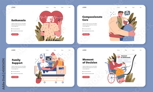 Euthanasia. Flat Vector Illustration