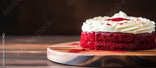 Red velvet cake with white ...
