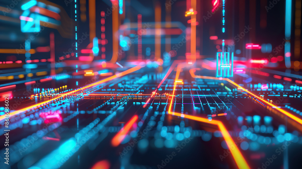 Abstract colorful technology background Abstract colorful technology background
