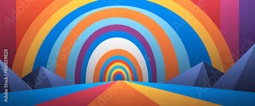 Wallpaper Mural illustrazione con elementi geometrici a tema minimalista astratto contemporaneo Torontodigital.ca