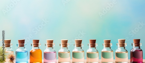 Essential oil bottles arran...