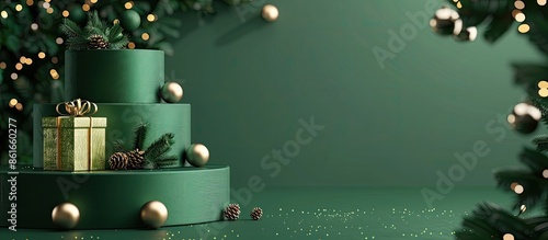 A festive Christmas podium ...