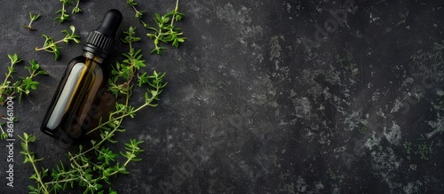 Thyme essential oil display...
