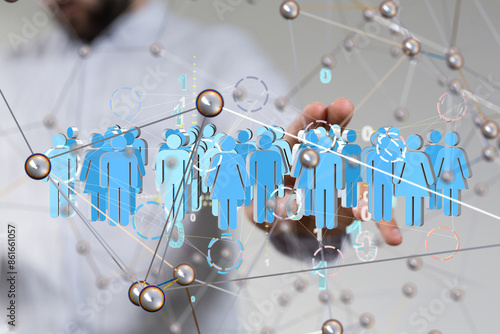 Neural network concept. Con...