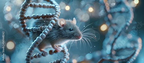 Genome Explorer Rat on DNA Helix photo