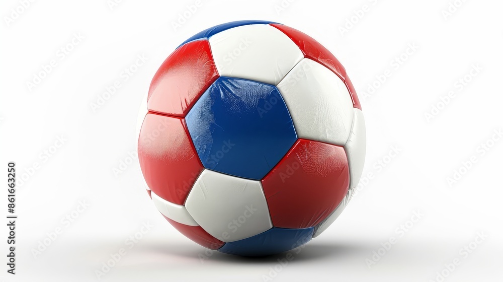 European Football Championship 2024, A soccer ball with the flag design of Czech on white background European Football Championship 2024, A soccer ball with the flag design of Czech on white background