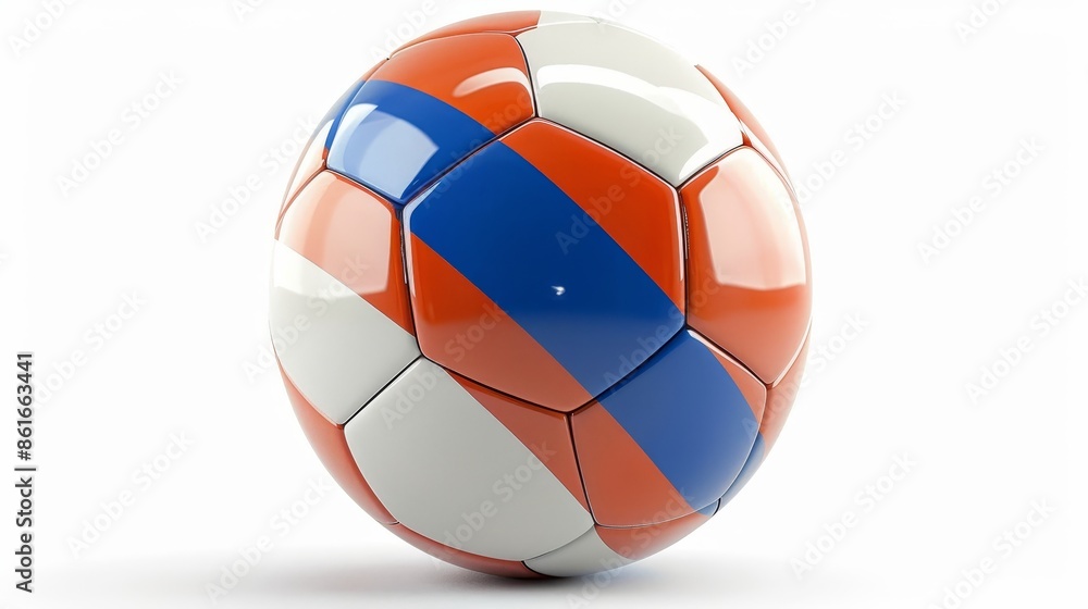 European Football Championship 2024, A soccer ball with the flag design of Dutch on white background European Football Championship 2024, A soccer ball with the flag design of Dutch on white background
