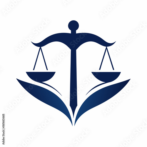 Modern and minimalist Law firm logo icon vector art illustration 