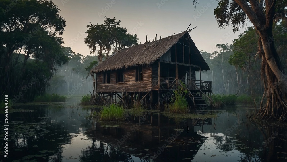 Obraz premium house on the lake