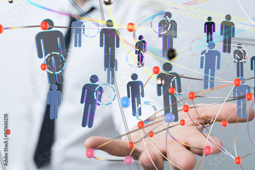 Neural network concept. Con...