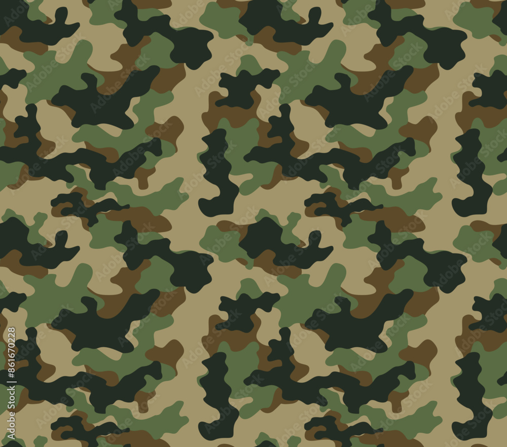 army background vector pattern, green print seamless texture for printing clothes, paper, fabric
army background vector pattern, green print seamless texture for printing clothes, paper, fabric