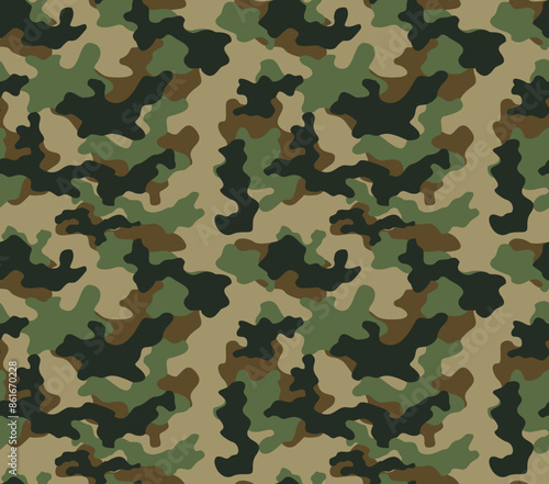  army background vector pattern, green print seamless texture for printing clothes, paper, fabric