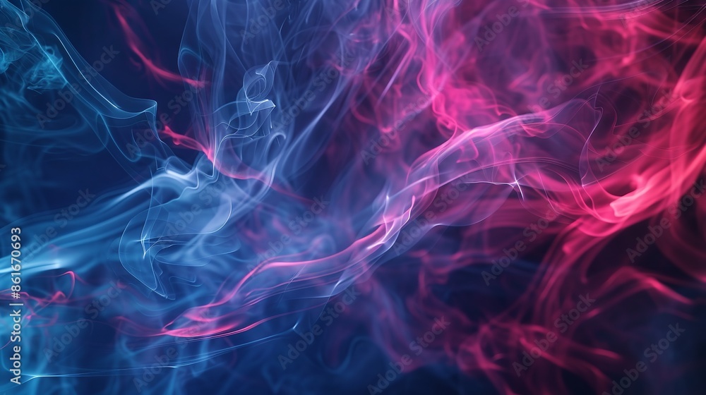 USA flag in flowing smoke, Abstract American flag USA flag in flowing smoke, Abstract American flag
