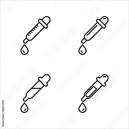 dropper icon set, Pipette icon, Medicine dropper sign. vector illustration on white background. EPS 10