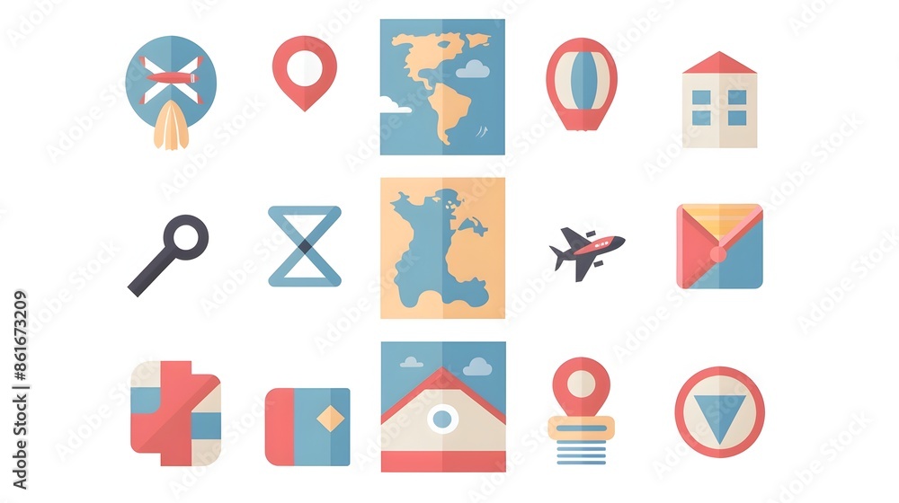 Global Navigation Symbols and Mapping Infographic Design Global Navigation Symbols and Mapping Infographic Design