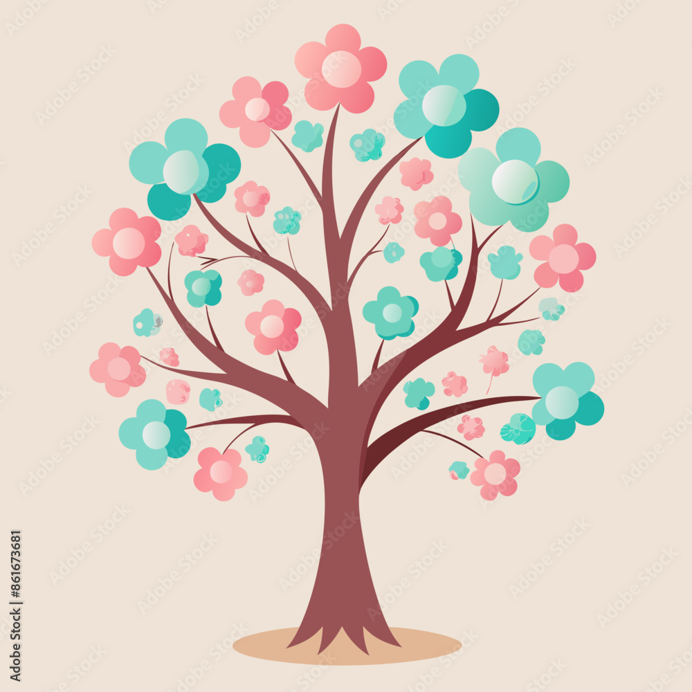 Fototapeta premium tree with flowers