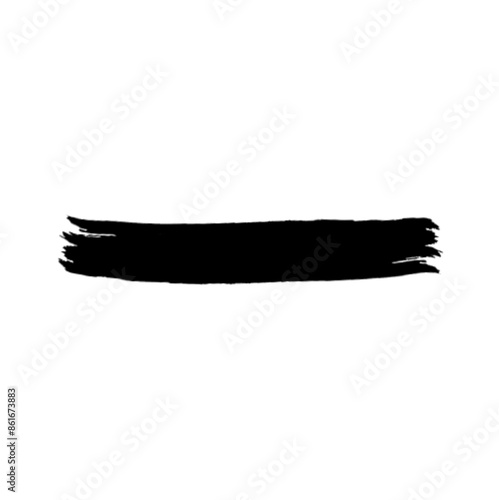 Brush stroke vector. Grunge design elements