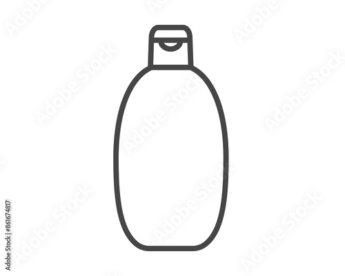 Vector icons of beauty, cosmetics and care. Bottle, jar, shower gel, face cream, body lotion, spray, ointment, paste.