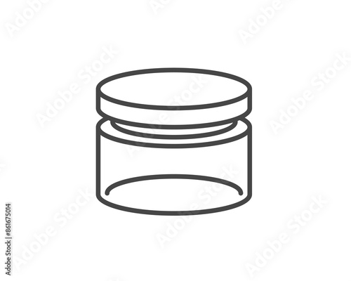 Vector icons of beauty, cosmetics and care. Bottle, jar, shower gel, face cream, body lotion, spray, ointment, paste.
