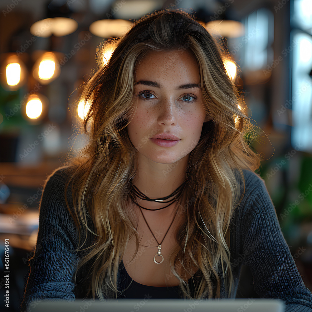 beautiful Caucasian woman at home beautiful Caucasian woman at home