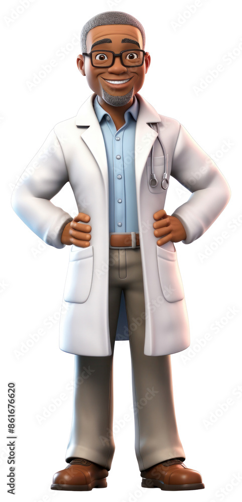 PNG Cartoon adult man stethoscope. PNG Cartoon adult man stethoscope.