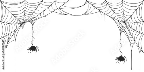 spider web on the web, Spider web line art vector	