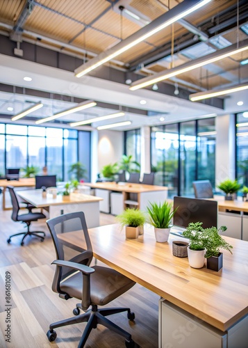 Blurring the Background in a Modern Office Interior © Tekin