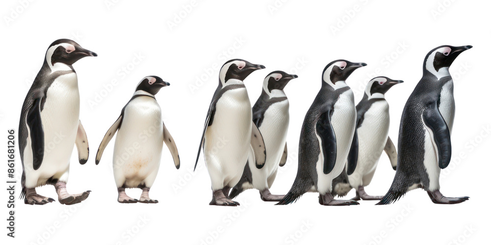 Fototapeta premium PNG Penguin animal bird white background.