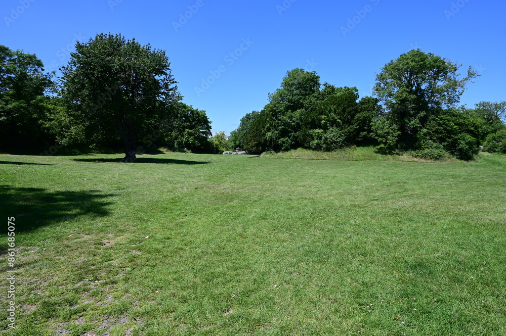 Remains of a Norman castle from the 11th century in the UK. Remains of a Norman castle from the 11th century in the UK.