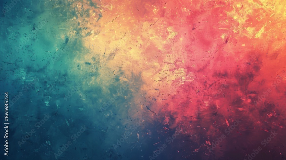 Fototapeta premium Abstract Textured Background with Blue, Yellow, and Red Hues